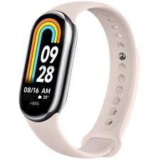 Xiaomi Mi Smart Band 8 / 9, szilikon pótszíj, állítható, TP IconBand, bézs okosóra kellék
