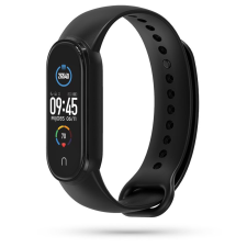 Xiaomi Okosóra szilikon szíj - Xiaomi Mi Band 5/6 - fekete szilikon okosóra kellék