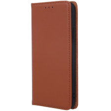Xiaomi Redmi 12C, Oldalra nyíló tok, valódi bőrtok, stand, Smart Pro, barna tok és táska