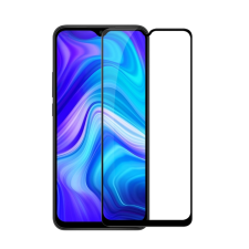  Xiaomi Redmi 9C Üvegfólia - Full glue, super kemény tokbarát fólia fekete kerettel mobiltelefon kellék