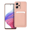  Xiaomi Redmi Note 12 5G Telefontok - Forcell Card - pink kártyatartós szilikon hátlap tok