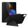 Xiaomi tok álló, bőr hatású (aktív FLIP, oldalra nyíló, TRIFOLD, asztali tartó) FEKETE (BHR9508GL)