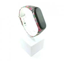 Xiaomi Xiaomi Mi band 3 / 4 szíjak - indás, szilikon, tarka, virágos okosóra kellék