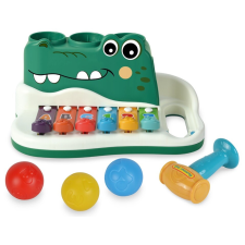  Xilofon kalapáló játék krokodil 25 cm készségfejlesztő
