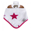  Xkko nyálkendő patentos bambusz magenta csillagok BMBBND024