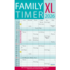 XL Family Timer 2026 naptár, kalendárium