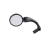 XLC MR-K15 kormányvégbe rögzíthető visszapillantó tükör, 62 mm, fekete
