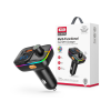 XO Bluetooth FM-transmitter/szivargyújtó töltő - 2xUSB + MP3 + Pendrive lejátszás + RGB Light + PD25W Fast Charger - XO BCC09 - fekete