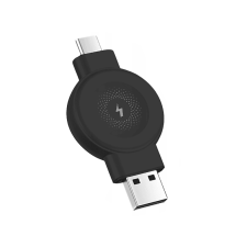XO CX026 vezeték nélküli óratöltő, USB-A/C, fekete (WATCHCH-CX026-BK) karkötő