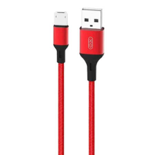 XO NB143 USB-A - MicroUSB kábel 2.4A, 2m piros (6920680870837) kábel és adapter