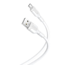 XO NB212 USB-A - MicroUSB kábel 2.1A, 1m fehér (6920680827794) kábel és adapter