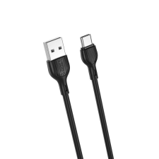 XO Töltő és adatkábel USB/Type-C csatlakozóval XO NB200 2.1A 2 méter fekete kábel és adapter