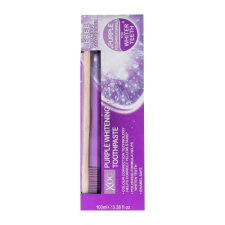 Xpel Oral Care Purple Whitening Toothpaste fogkrém Purple Whitening Toothpaste fogkrém 100 ml + Bamboo Toothbrush fogkefe 1 db uniszex fogkrém