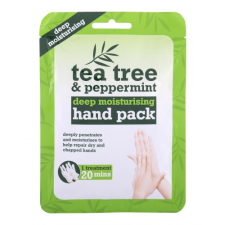 Xpel Tea Tree Tea Tree & Peppermint Deep Moisturising Hand Pack hidratáló kesztyű 1 db nőknek kézápolás