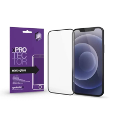 xPRO 128846 iPhone 15 Pro Nano Glass kijelzővédő fólia fekete kerettel mobiltelefon kellék