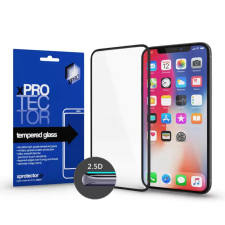 xPRO Apple Iphone 12 12 Pro Xprotector 2.5D fekete keretes edzett üvegfólia mobiltelefon kellék