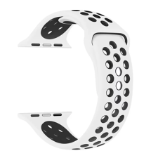 xPRO Apple Watch lélegző sport szíj Fehér / Fekete 38mm / 40mm / 41mm (128040) - Szíj okosóra kellék