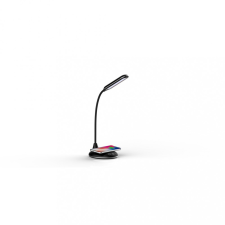 xPRO Fényhőmérséklet szabályzós asztali lámpa vezetéknélküli telefontöltővel 5W, FEKETE (48LED) okos kiegészítő
