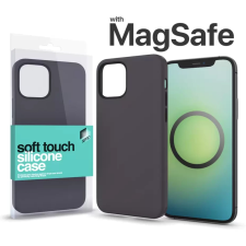 xPRO MagSafe rögzítésű Soft Touch Silicone Case Apple Iphone 13 Pro készülékhez - éjfekete tok és táska