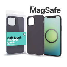 xPRO MagSafe rögzítésű Soft Touch Szilikon tok Apple Iphone 14 Pro készülékhez - éjfekete tok és táska
