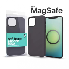 xPRO MagSafe rögzítésű Soft Touch Szilikon tok Apple Iphone 15 készülékhez - éjfekete tok és táska