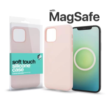 xPRO MagSafe rögzítésű Soft Touch Szilikon tok Apple Iphone 15 Pro készülékhez - krétarózsaszín tok és táska
