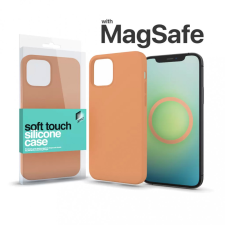 xPRO MagSafe rögzítésű Soft Touch Szilikon tok Apple Iphone 15 Pro készülékhez - narancs tok és táska