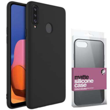 xPRO SAMSUNG Galaxy A20s (SM-A207F), Xpro szilikon mobiltok, Fekete, Matt tok és táska