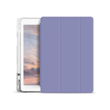 xPRO Smart Book tok pencil tartóval és teljesen átlátszó szilikon hátlappal lila Apple Ipad Air 10,9" 2020 / Air 10,9" 2022 készülékhez (122779) tablet tok