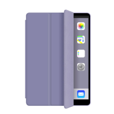 xPRO tector Smart Book tok pencil tartóval és teljesen átlátszó szilikon hátlappal lila Apple Ipad 10,2" (2019) készülékhez tablet tok