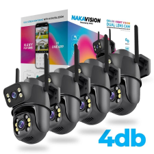 xPRO tector XPRO™ 2 Lencsés Okos IP kamera - FEKETE - 4 darabos szett megfigyelő kamera