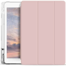 Xprotector Apple iPad 9.7 (2017 / 2018), mappa tok, Apple Pencil tartóval, átlátszó szilikon hátlap, Smart Case, Xprotector Smart Book Flip, rózsaszín (XP121143) tablet tok