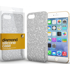 Xprotector Apple iPhone 15 Plus, Szilikon tok, csillogó, Xprotector Diamond, ezüst tok és táska