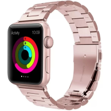 Xprotector Apple Watch 4-6, SE, SE (2022) (42 / 44 mm) / Watch 7-9 (45 mm) / Watch Ultra 1-2 (49 mm), fém pótszíj, rozsdamentes acél, vastag, Xprotector, vörösarany okosóra kellék