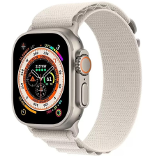 Xprotector Apple Watch 4-6, SE, SE (2022) (42 / 44 mm) / Watch 7-9 (45 mm) / Watch Ultra 1-2 (49 mm), textíl pótszíj, nylon, állítható, hullámos kialakítású akasztórész, Xprotector, fehér okosóra kellék