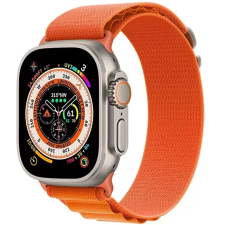 Xprotector Apple Watch 4-6, SE, SE (2022) (42 / 44 mm) / Watch 7-9 (45 mm) / Watch Ultra 1-2 (49 mm), textíl pótszíj, nylon, állítható, hullámos kialakítású akasztórész, Xprotector, narancssárga okosóra kellék