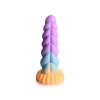 XR Brands Creature Cocks Mystique - unikornis dildó - 21cm (lila-sárga)