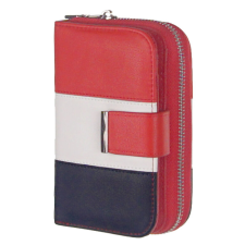 XTD Cipzáros és kihajtós, piros-fehér-kék műbőr pénztárca XTD pénztárca
