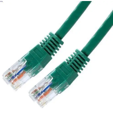 XtendLan patch kábel Cat6, UTP - 0, 25m, zöld (eladó 10 db) kábel és adapter