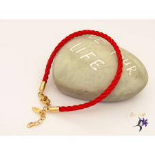  Xuping 18 cm-piros sodrott karkötő -18K karkötő