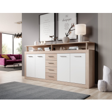  XXL LUNA Komód 4D4S Sonoma/Fehér Színben bútor