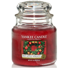 Yankee candle Red Apple Wreath, Yankee Candle illatgyertya, közepes üveg (alma, fahéj, dió) gyertya