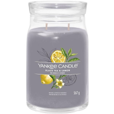 Yankee candle Signature üveg 2 kanóc Black Tea & Lemon 567 g gyertya