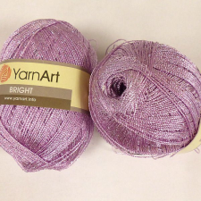  YarnArt Bright - Lilás rózsaszín, ezüst csillogással - 129 rövidáru