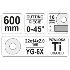 YATO Csempevágó 600 mm 1 sínes csempevágó
