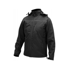 Yato Munkavédelmi softshell kabát kapucnival fekete 2XL-es méret 3 zsebes