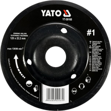 Yato Rotációs ráspoly, kúpos, finom, 125 mm, 1. típus csiszolókorong és vágókorong