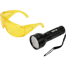 Yato UV zseblámpa 51LED + szemüveg elemlámpa