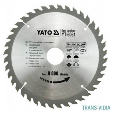 Yato Yato YT-6061 fűrésztárcsa fához 184/30/40 csiszolókorong és vágókorong