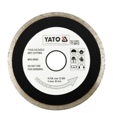 Yato YT-6015 Gyémánt vágótárcsa 230 mm folytonos csempevágó